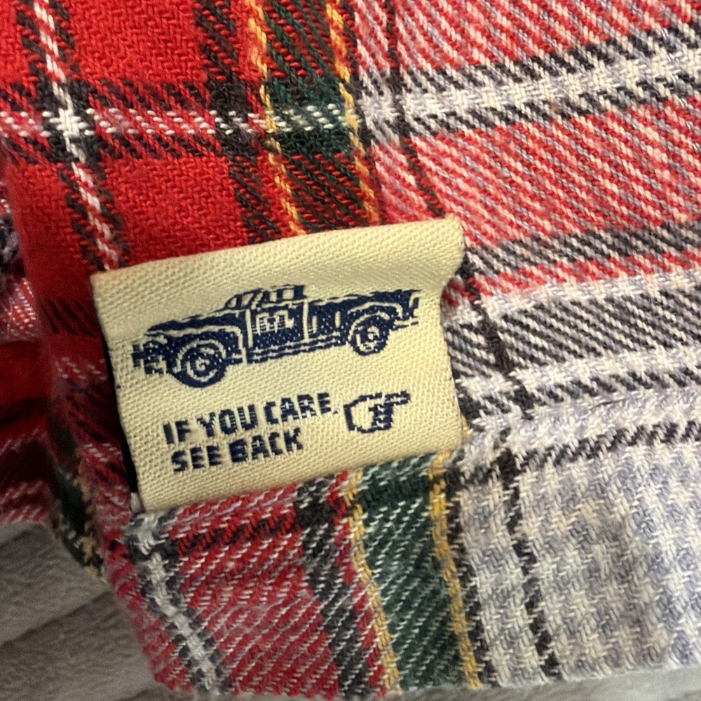RRL RALPH LAUREN MENS RED Green FANNEL BUTTON DOWN SHIRT XLARGE - Picture 5 of 8